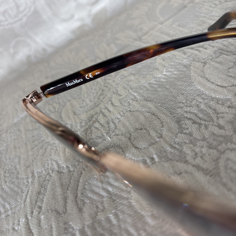 Max Mara Rose Gold Metal Optical Eyeglass Tortoise Frames ONLY MM1331 FG4 140 - Picture 4 of 6